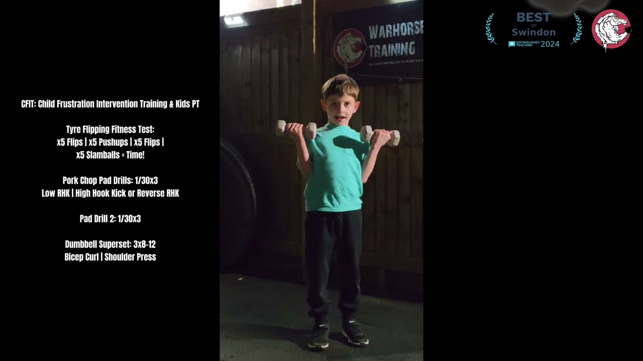 CFIT: Tyre Flipping Fitness Test! Pork Chop Pad Drills: Low RHK | High Hook Kick or Reverse RHK