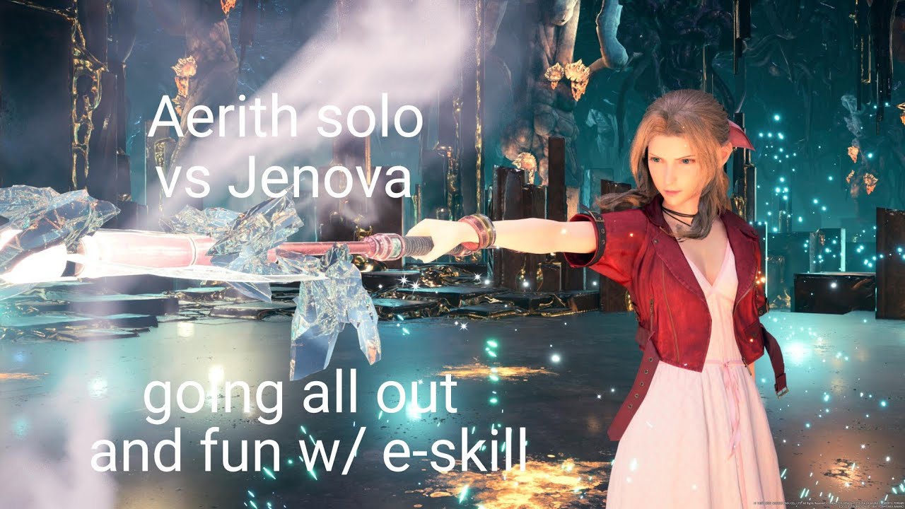 FINAL FANTASY VII REMAKE Aerith solo vs Jenova (going all out)