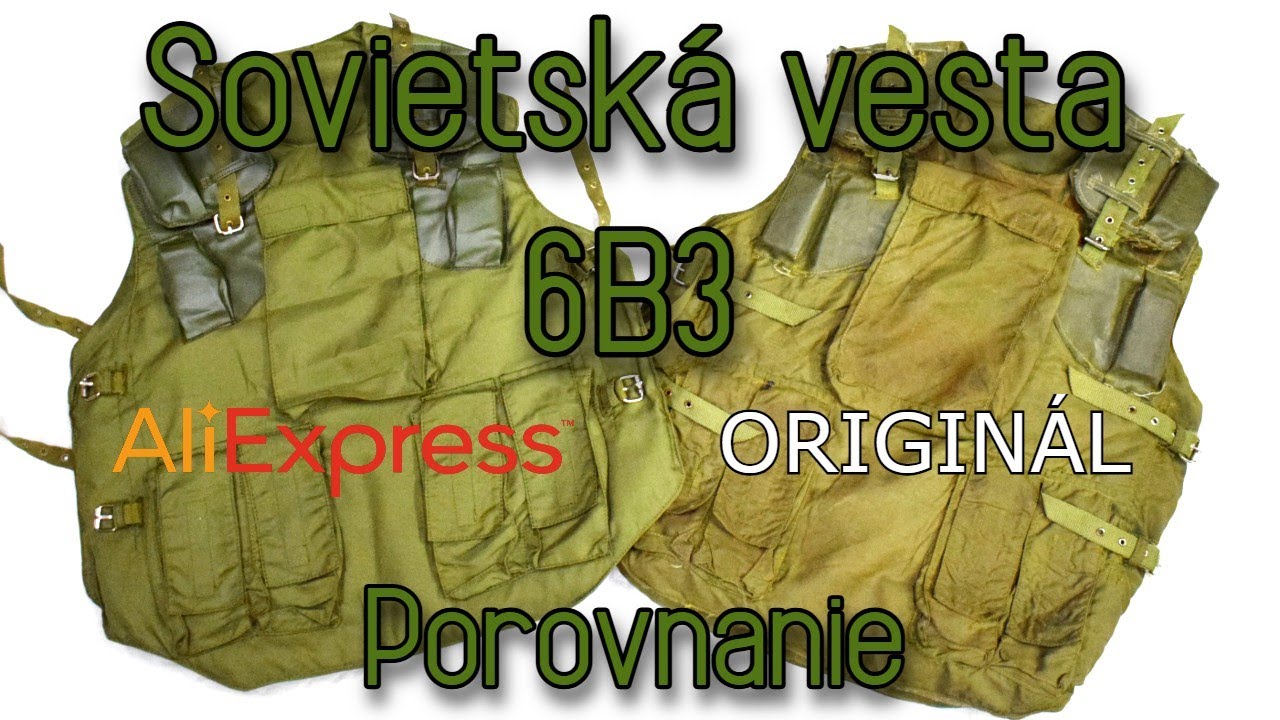 24# Výstrojová encyklopédia - porovnanie vesty z Alliexpresu a originálom Vesta 6B3