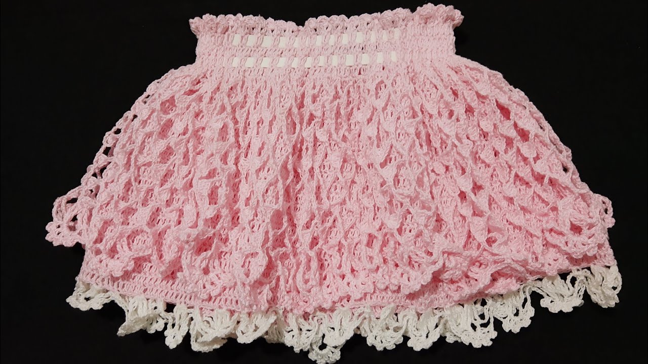 Saia em crochê infantil Nildona para 4 e 5 anos