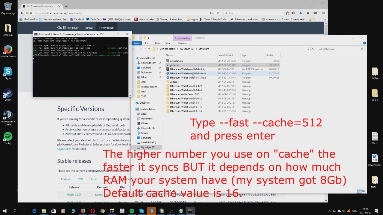 How to sync Ethereum Mist quickly (using Geth) *OUTDATED