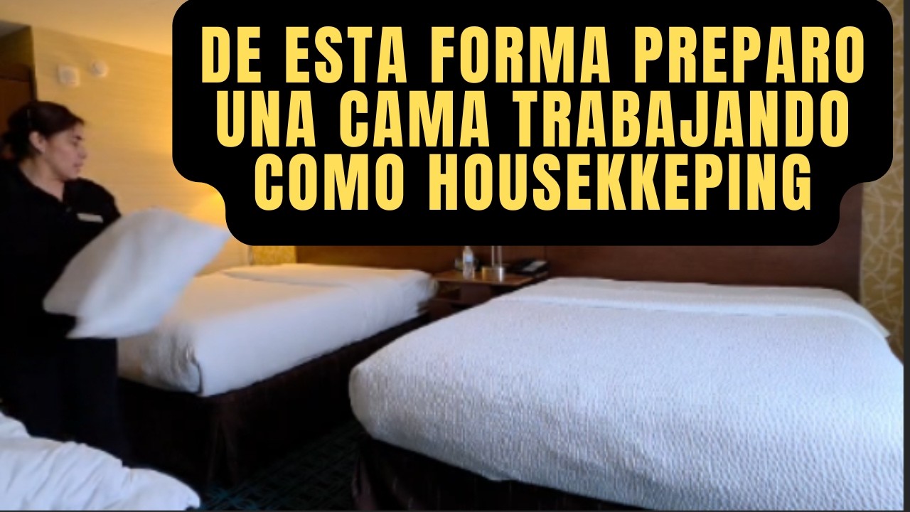 ASI HAGO UNA CAMA DE HOTEL TRABAJANDO COMO HOUSEKKEPING EN  EEUU #housekeeping#limpiezadehotel