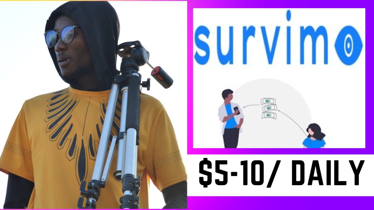 Survimo Earning App - Earn $5-10 / day (make money online tutorial)
