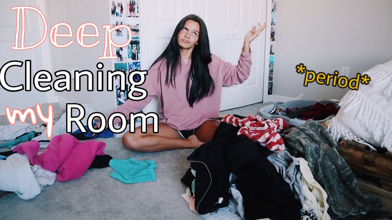 Deep cleaning my entire messy room *satisfying*