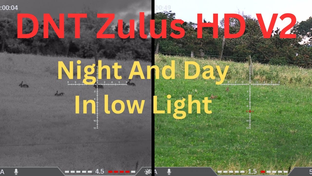 DNT Zulus V2 , black and white (night vision) and colour (day mode) comparison.