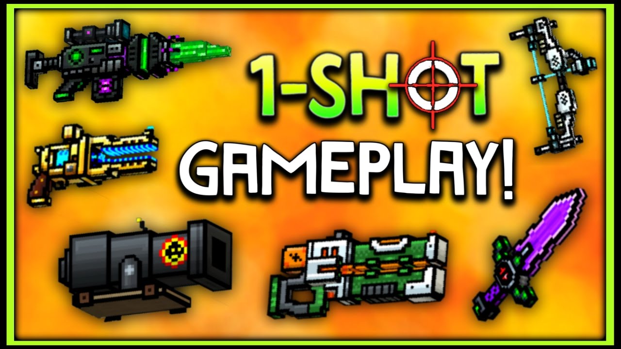 Pixel Gun 3D — Геймплей с использованием оружия, убивающего одним выстрелом!