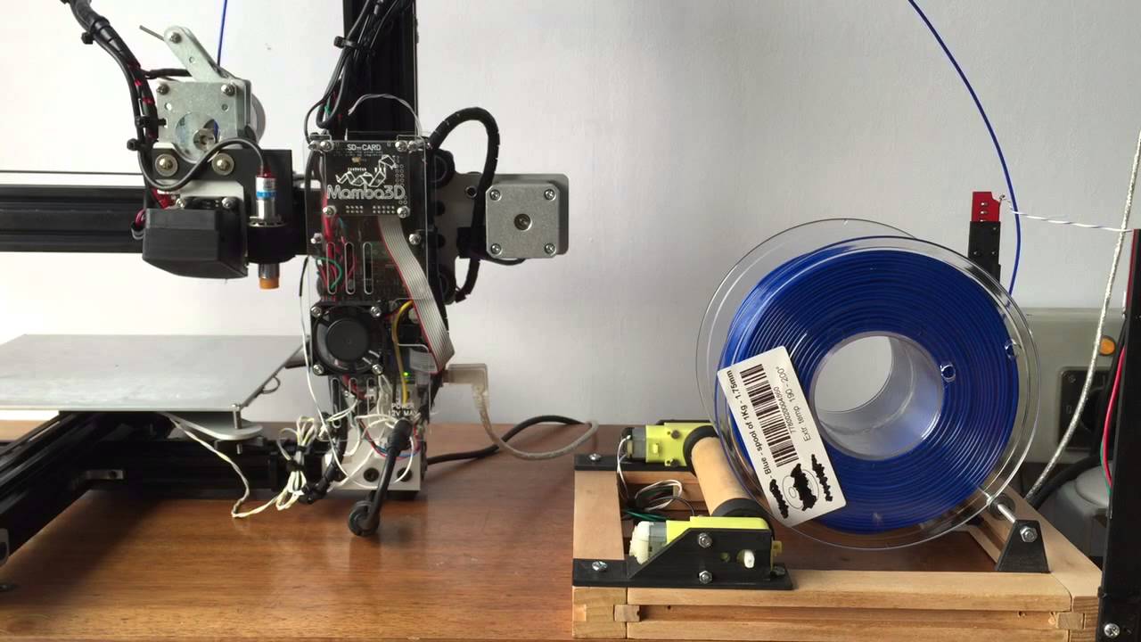 Motorized Frictionless Filament Feeder in action