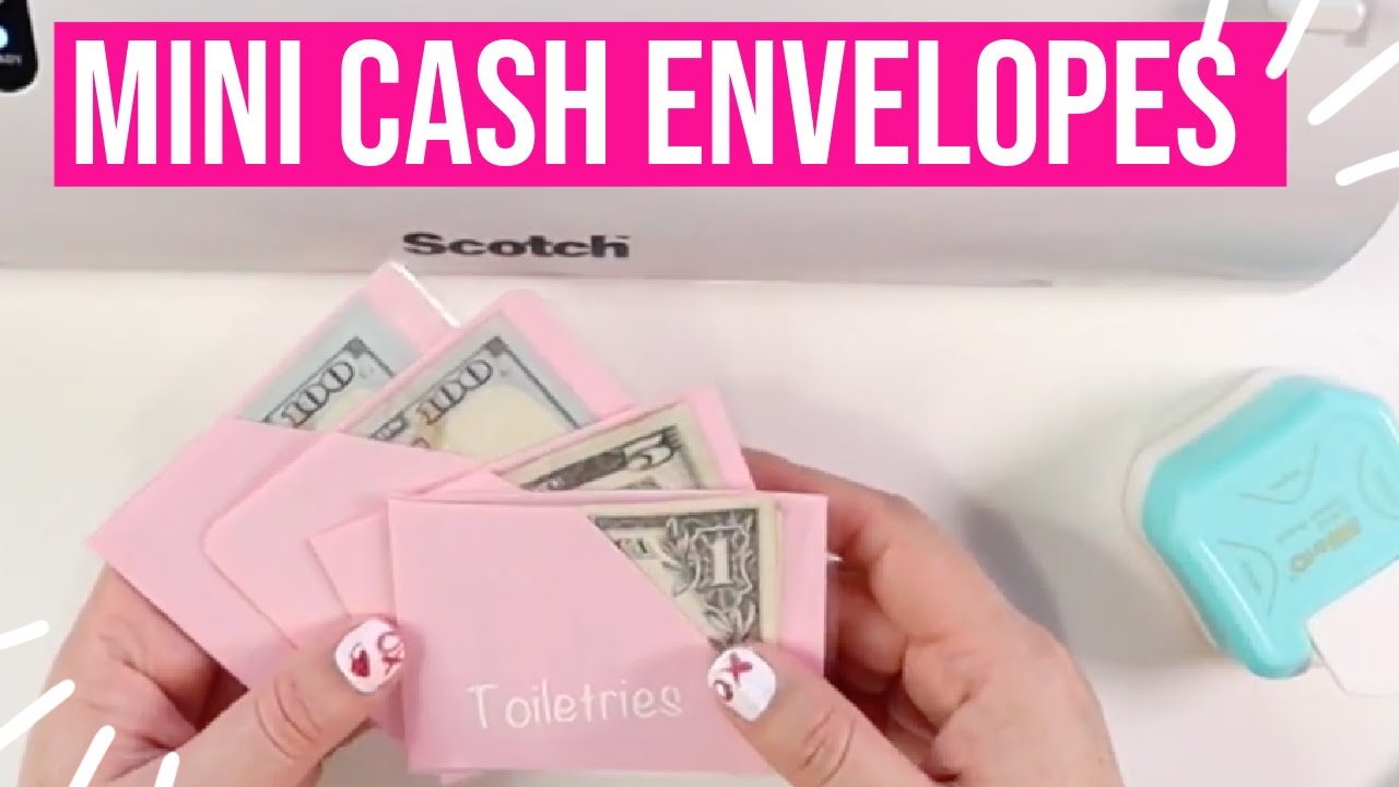 How to make your own clear cash envelopes! MINI CASH ENVELOPES TRANSPARENT CORNER
