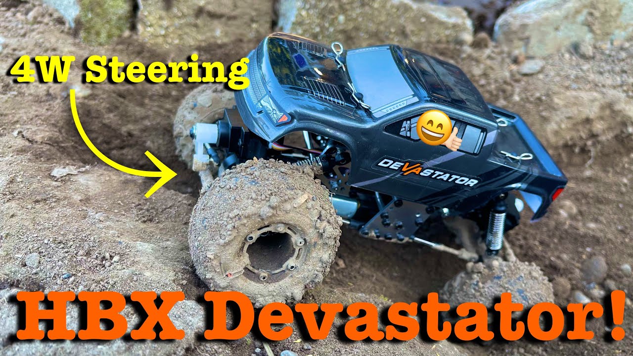 HBX Devastator 4WS Through The Mud!//Part 7 of 15, Devastator has low clearance so can it make it?//