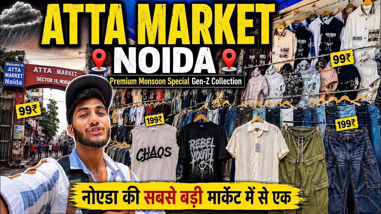 Atta Market Noida 🤩| Mens Premium Monsoon Collection 2026 | Cheapest Shopping Market in Noida
