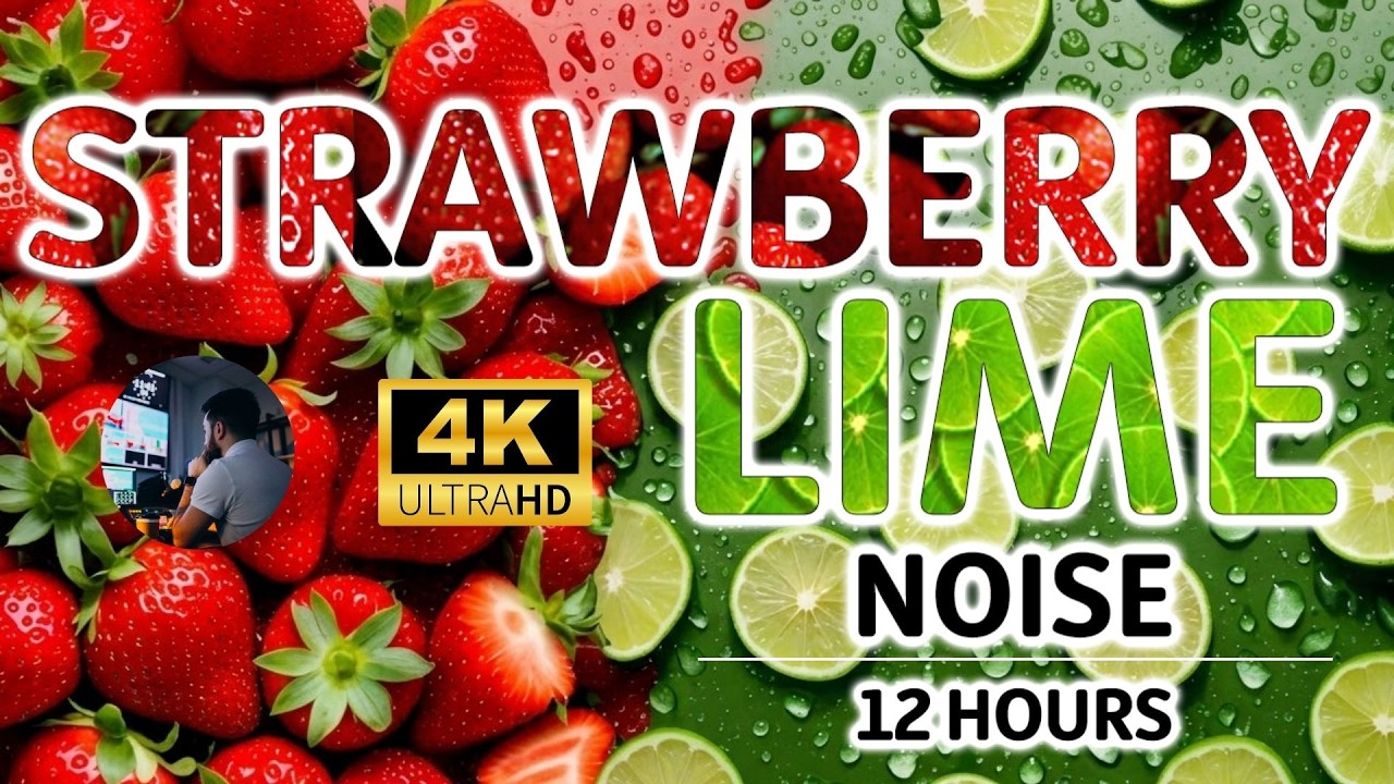 Strawberry Lime Noise For Study, Sleep & Tinnitus Relief | 12 Hours | BLACK SCREEN |