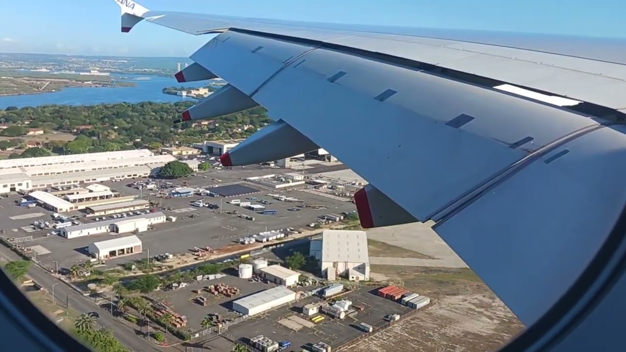 NH182 ホノルル便 NRT to HNL 着陸9分前から 機内はガラガラ 2024年11月25日