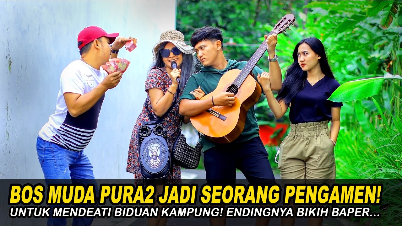 BOS MUDA PURA2 JADI SEORANG PENGAMEN UNTUK MENDEKATI BIDUAN KAMPUNG! Endingnya Bikin Semua Baper...