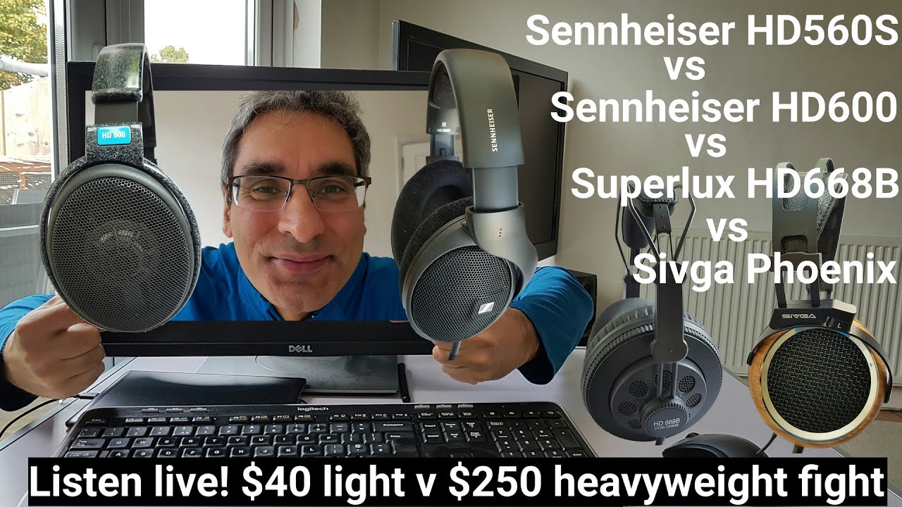 $250 sound beats $40? Sennheiser HD560S | Sennheiser HD600 | Sivga Phoenix | Superlux 668B