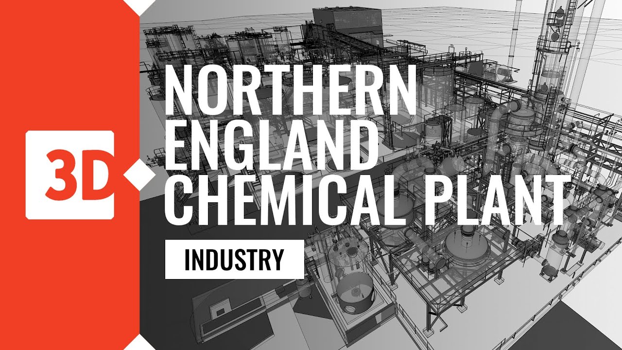 Northern England chemical plant - point cloud and Aveva PDMS model
