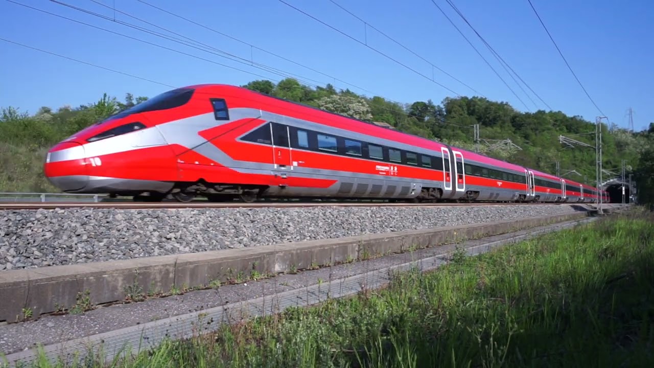 Treni in transito sulla ferrovia av Roma Napoli al km 85