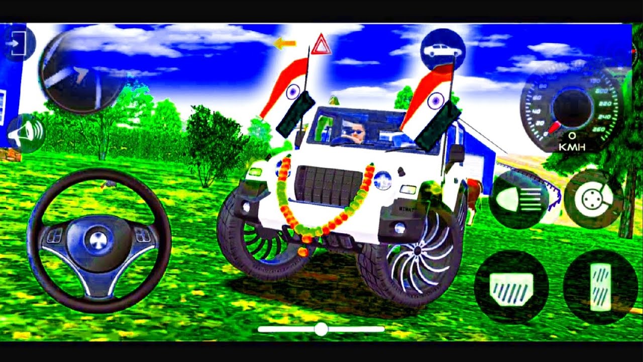 Modified Mahindra Thar😈Games:India White Thar (Gadi Wala Games) Car Game Android Game - #2026