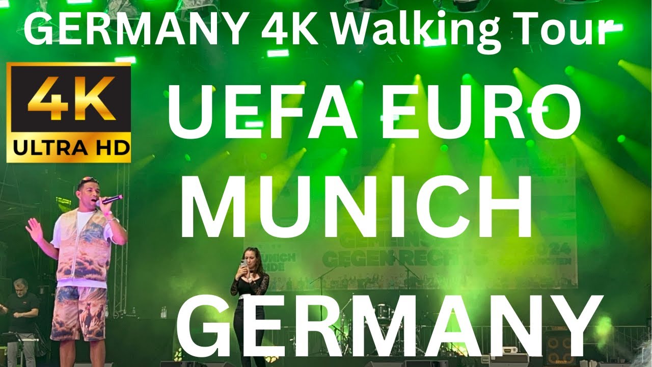(4K HDR) The World's Best City - Munich, Germany Walking Tour, Football Fever at Munich | UEFA EURO
