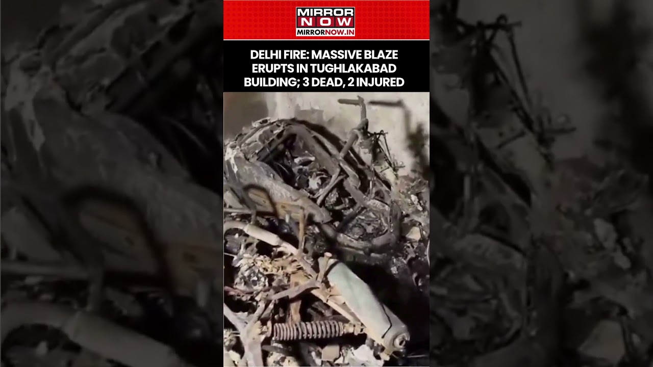 Пожар в Дели: в здании в Туглакабаде вспыхнул сильный пожар; 3 погибших, 2 раненых #shorts