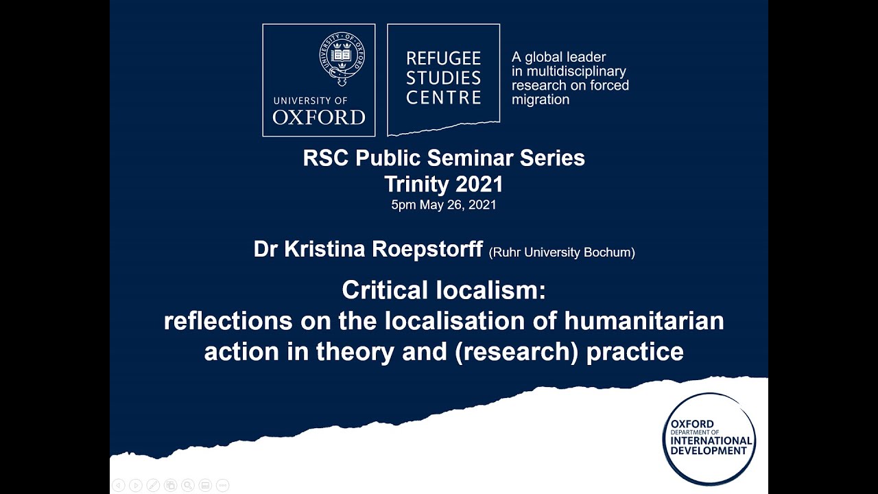 Critical localism:reflections on localisation of humanitarian action in theory & (research) practice