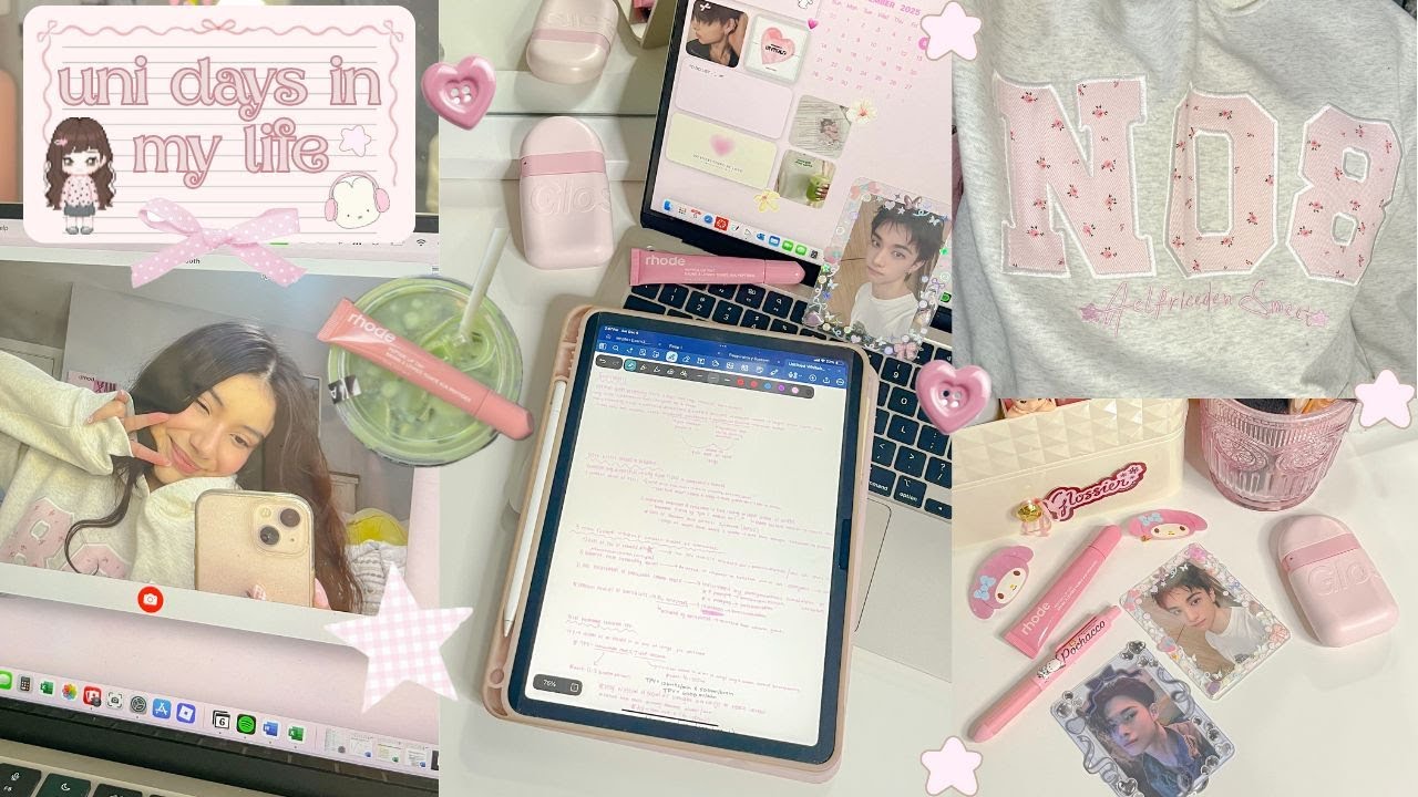 университетские дни 🎧 ₊˚⊹ᰔ 💻 экзаменационный сезон, баланс между жизнью и учебой