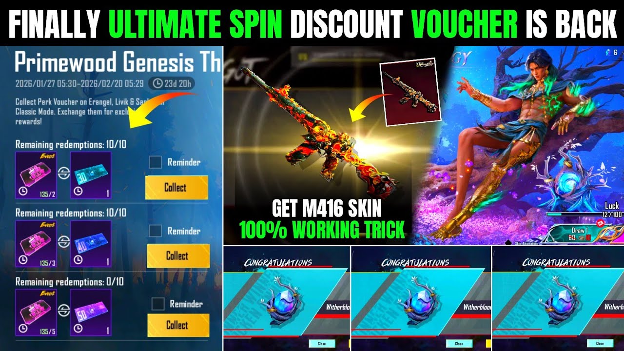 Trick Get Ultimate M416 Skin😲| Bgmi Ultimate Spin Discount Voucher Is Back 