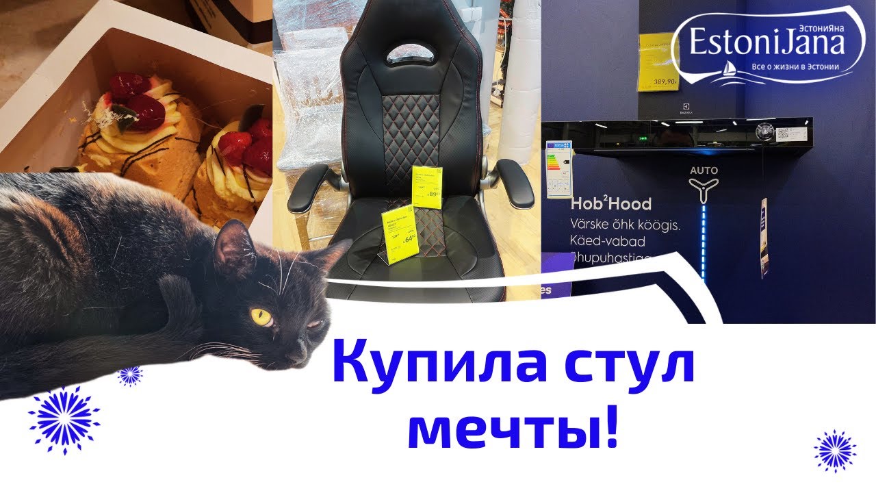 Купила стримерский стул!Поехали смотреть и чуть не взяли вытяжку.В итоге объелись пирожными Pihlaka