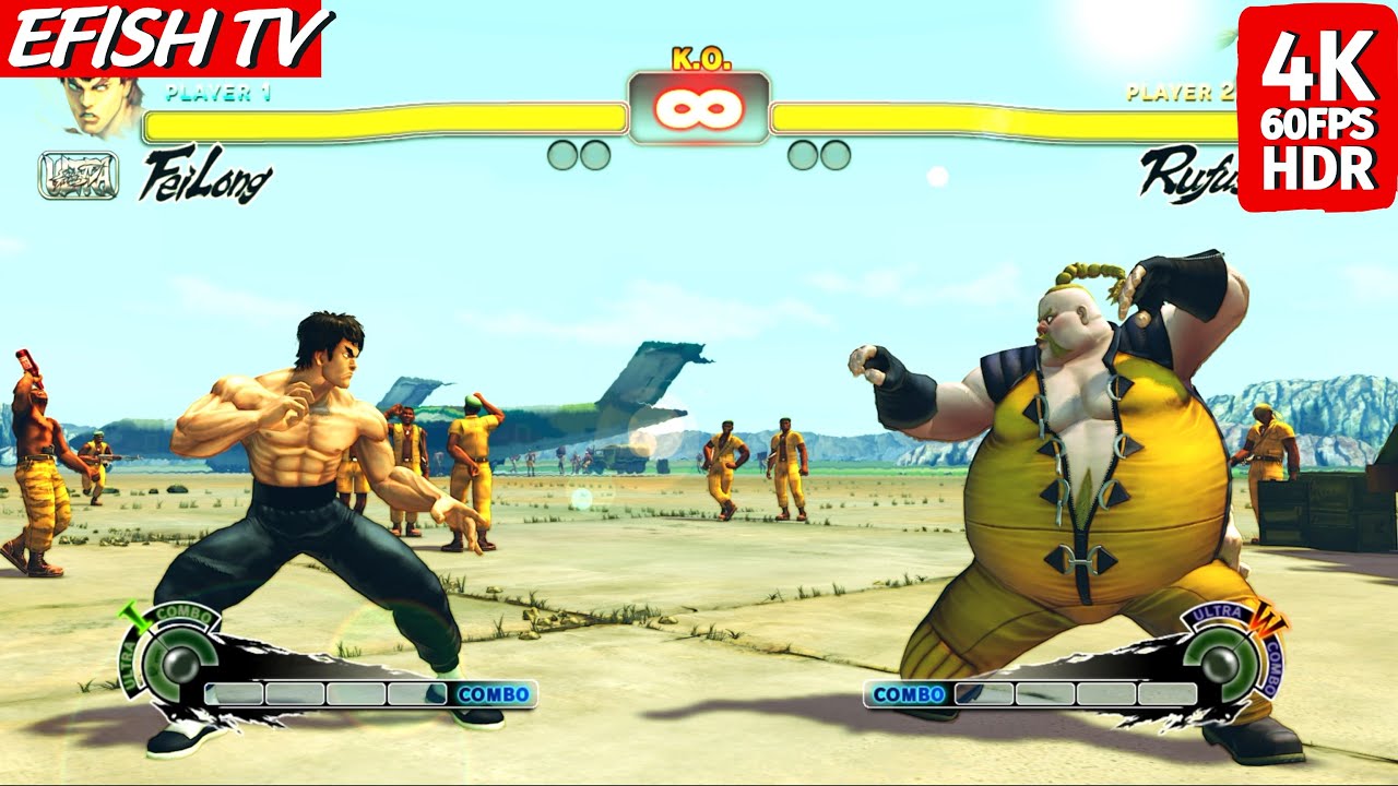 Fei Long vs Rufus (Hardest AI) - Ultra Street Fighter IV | PS5 4K 60FPS