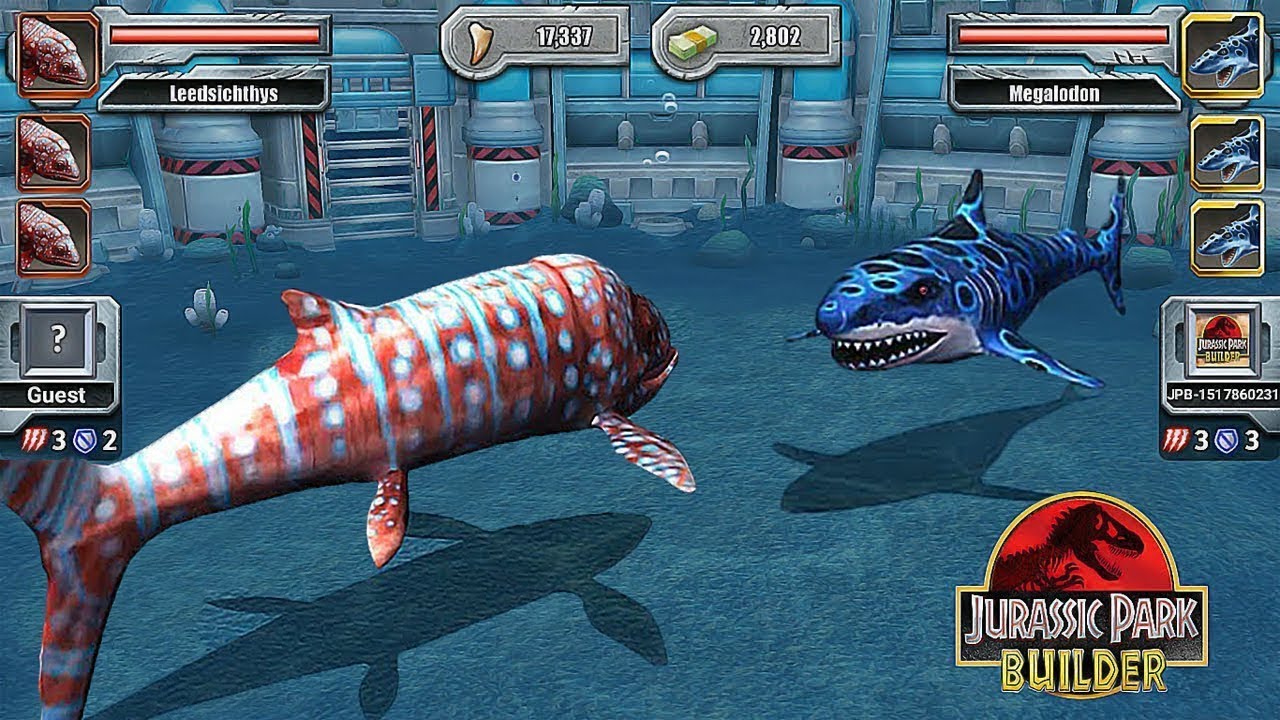 LEEDSICHTHYS VS MEGALODON - AQUATIC SHARKS TOURNAMENT || JURASSIC PARK BUILDER