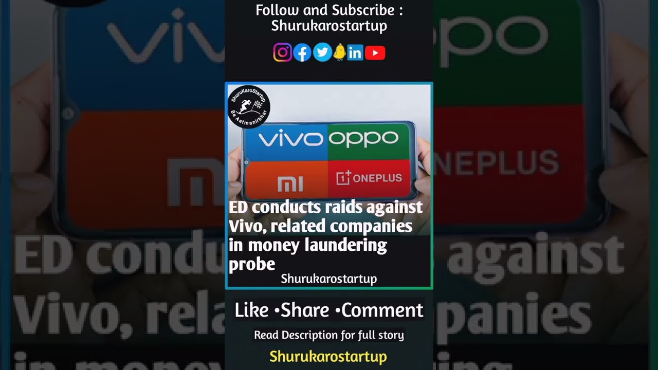 ED conducts raids against Vivo, related companies in money laundering probe