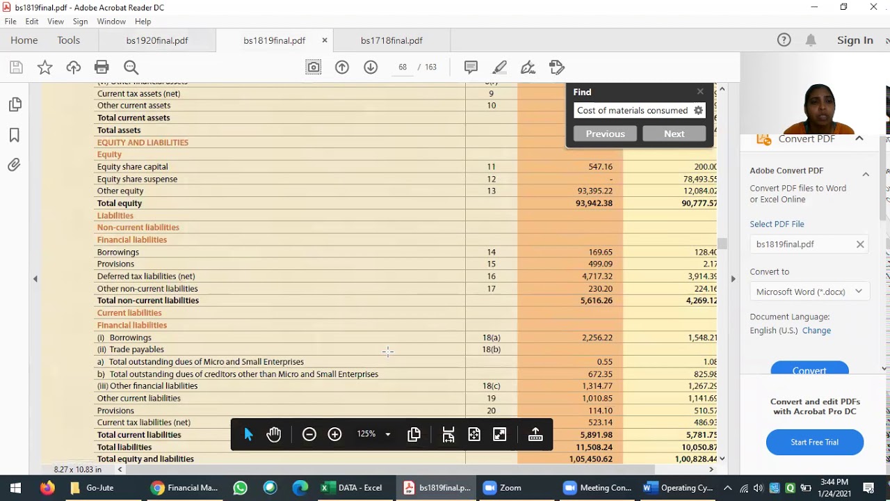 Operating Cycle Part-3- CreditorTurnoverRatio-OperatingCycle Calculation-Writing Interpretation