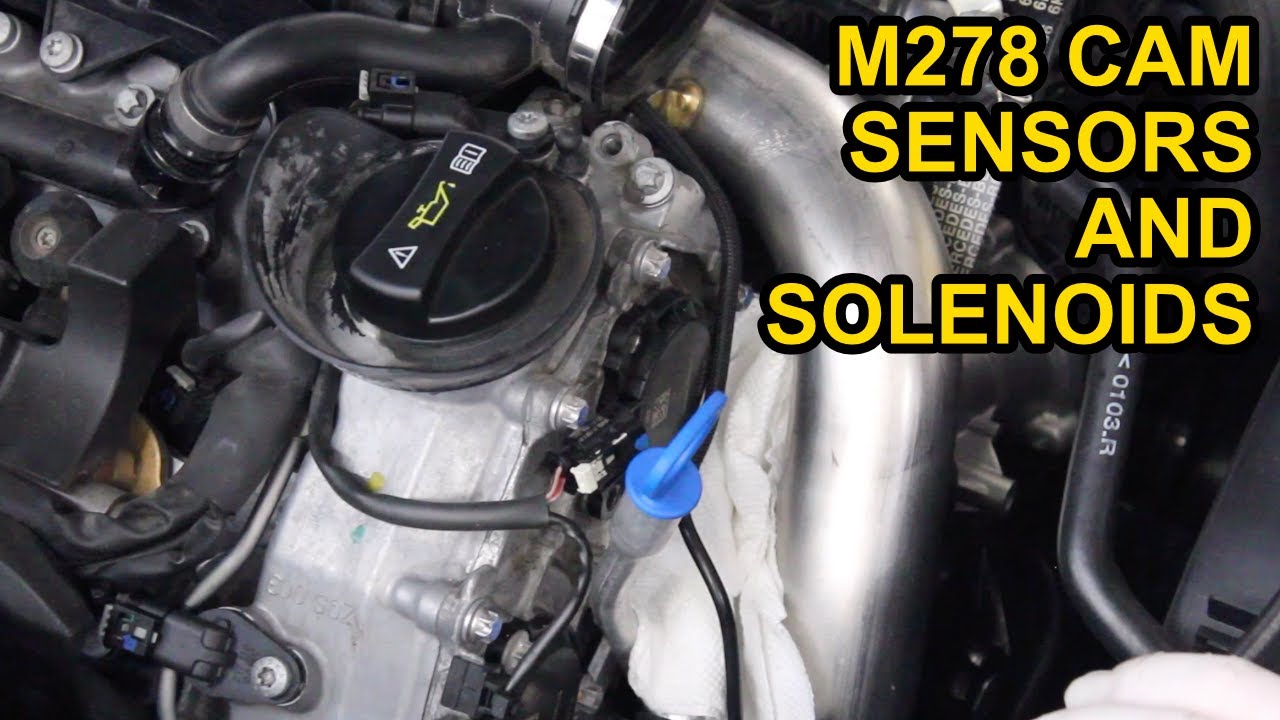 Замена датчиков распредвала и соленоидов Mercedes-Benz M278 (W221)