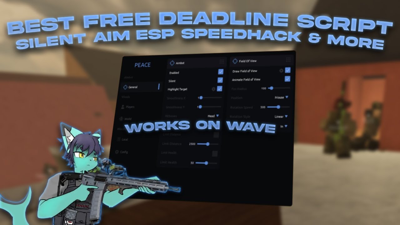(WORKING 2024) The Best Roblox Deadline Script PEACE! | Silent Aim, Aimbot, Esp, Speed & MORE!