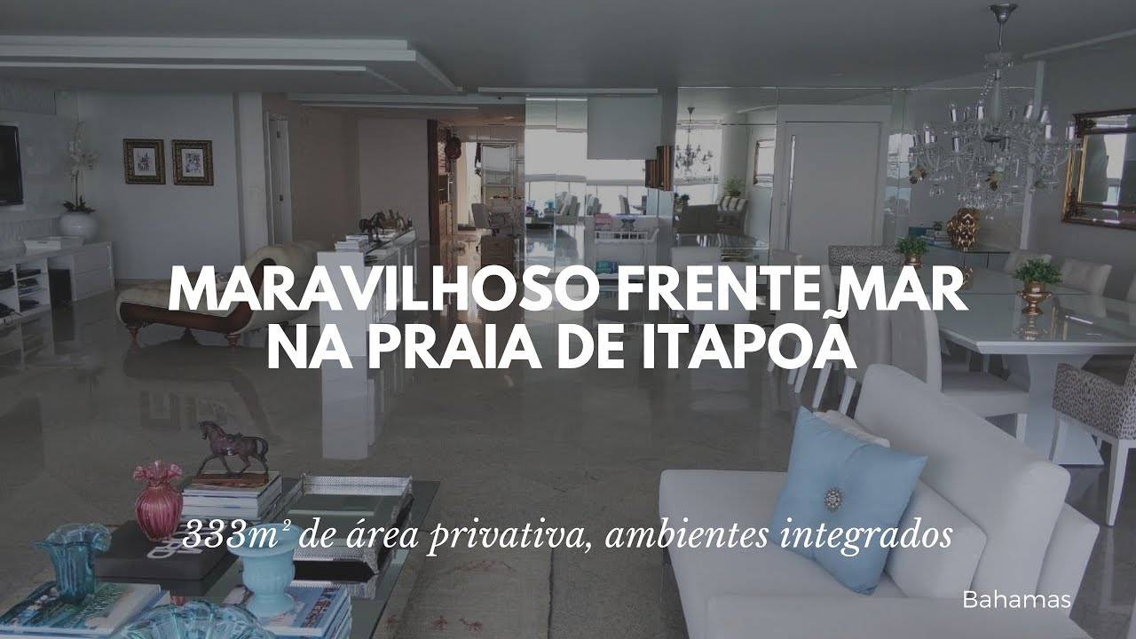 Apartamento luxuoso frente mar na Praia de Itapoã