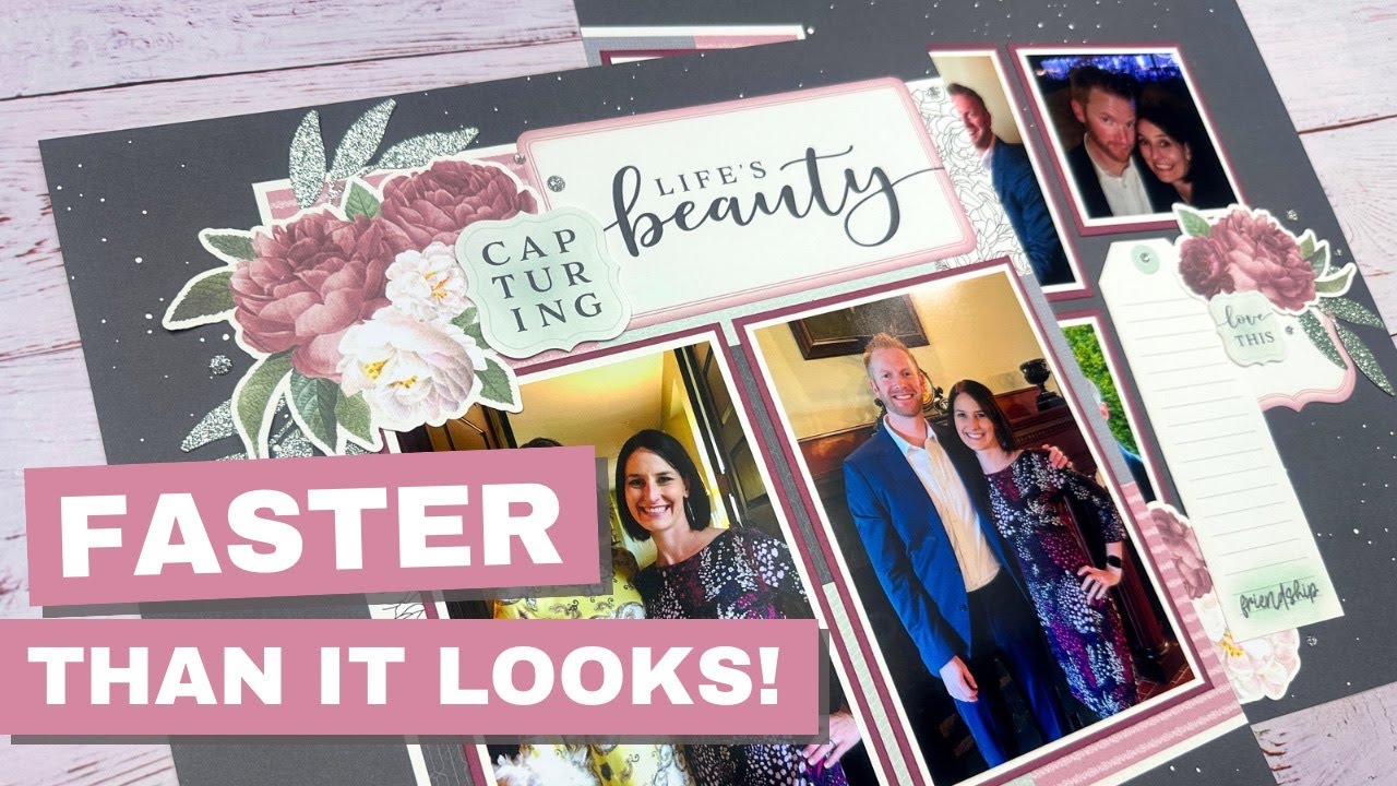 Fast & Easy Scrapbook Layout Using a Kit | 12x12 Scrapbooking Idea
