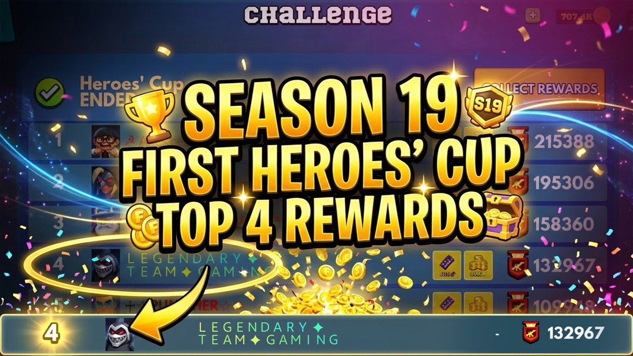 Season 19 First Heroes' Cup - Top 4 Rewards ✨😍 Frag Pro Shooter