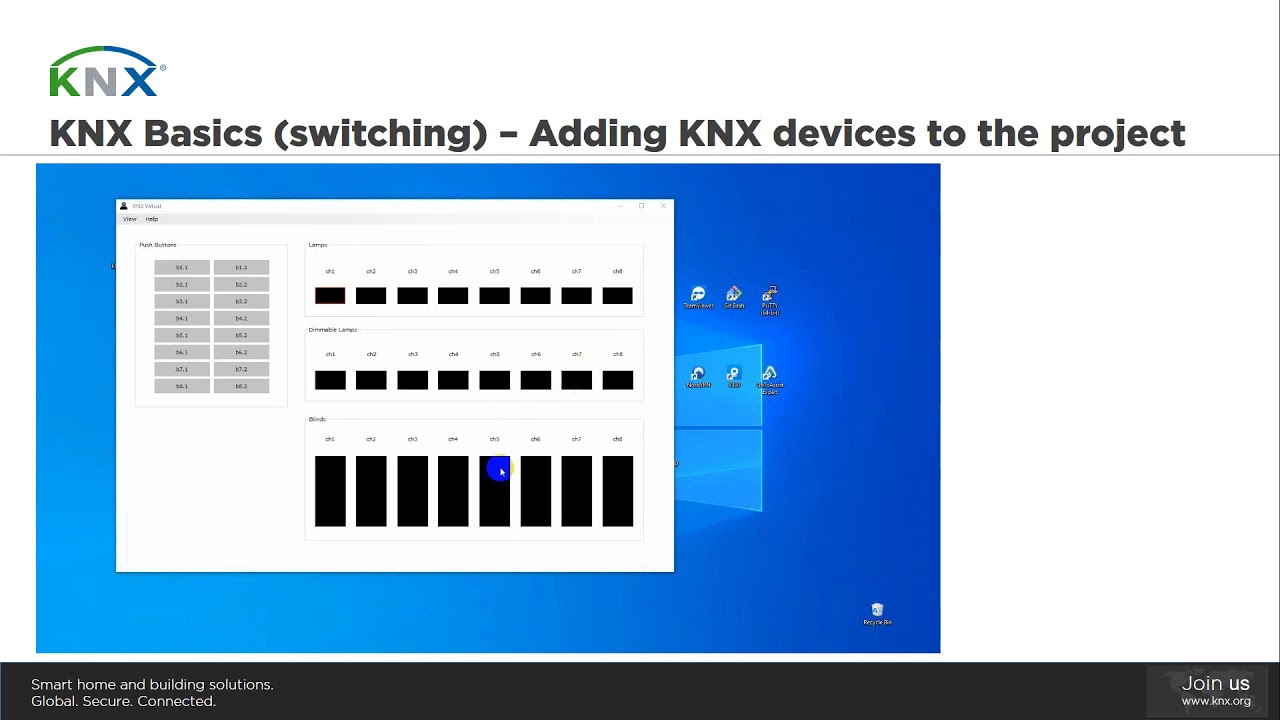 KNX Basics (switching) with KNX Virtual
