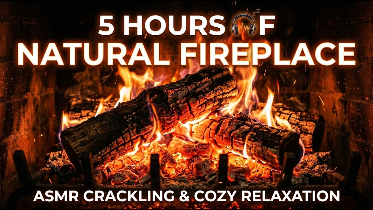🔥 Cozy Fire & Falling Embers | Deep Sleep Fireplace Sounds