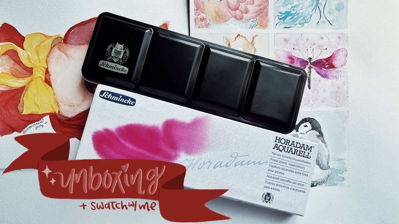 Unboxing + Swatch with Me | Schmincke Horadam Watercolor 24 Half Pans from Jackson’s Art