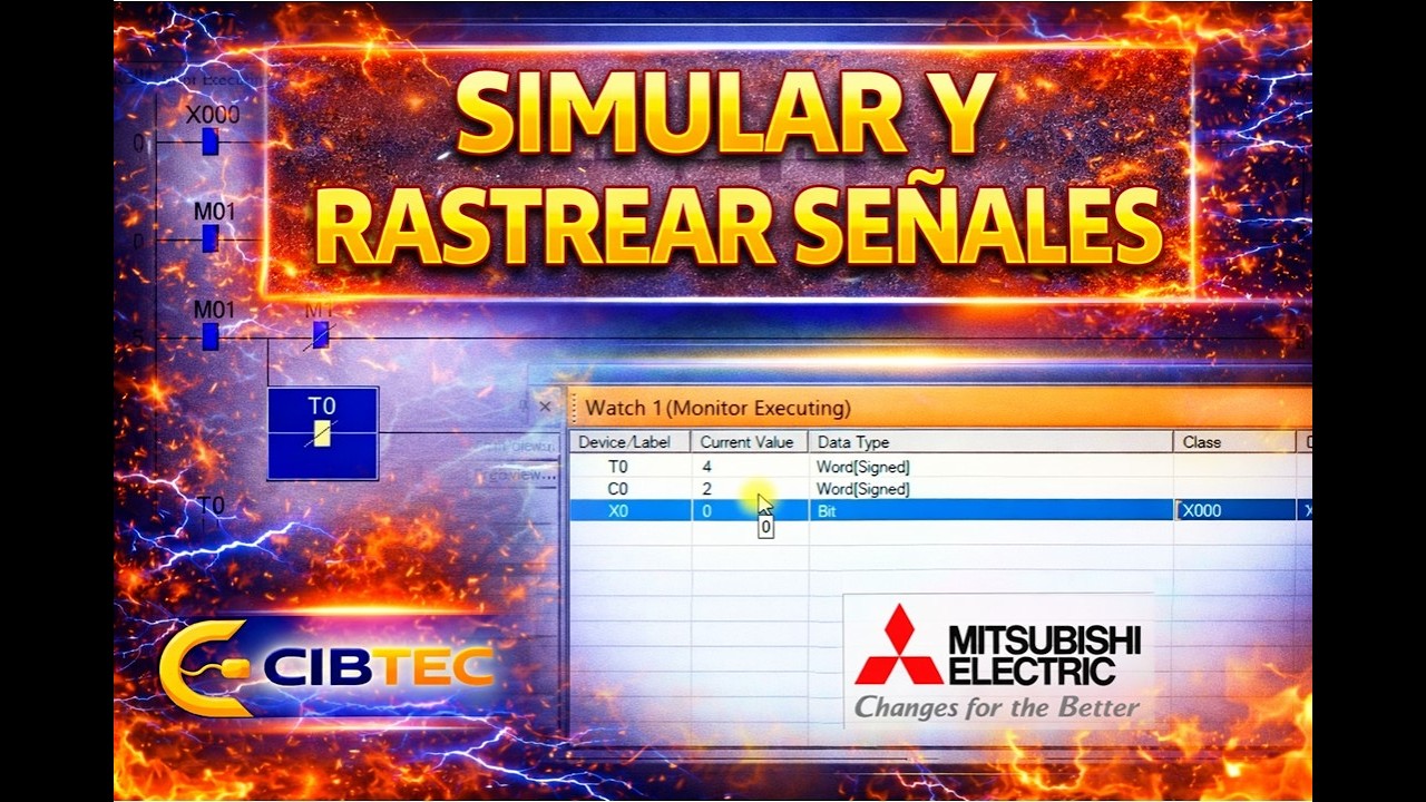 Simular proyecto y rastreo de señales Software GX Works 2, Mitsubishi Electric