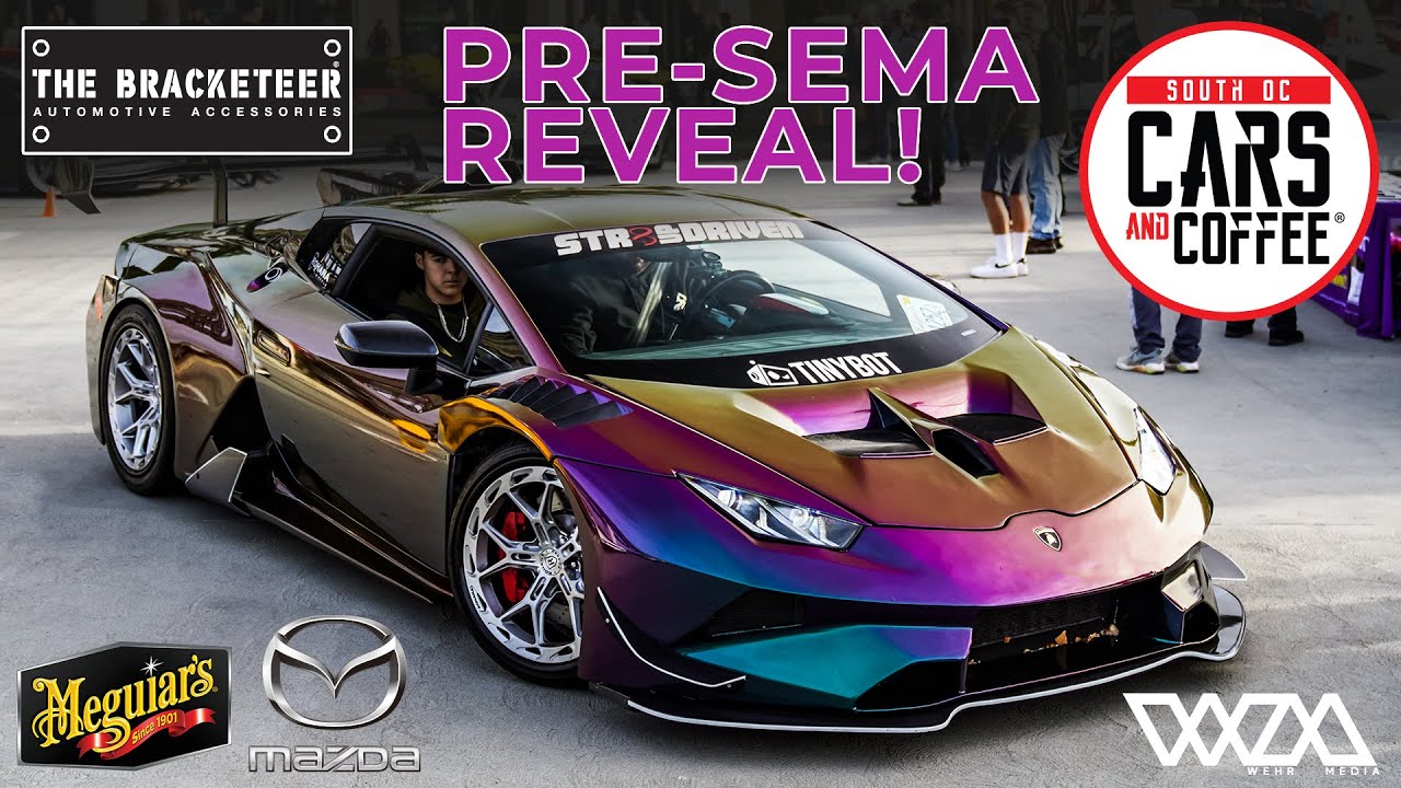 EXCLUSIVE PRE-SEMA REVEAL + 2JZ LAMBO + INSANE KEYVANY F8 - South OC Cars and Coffee.