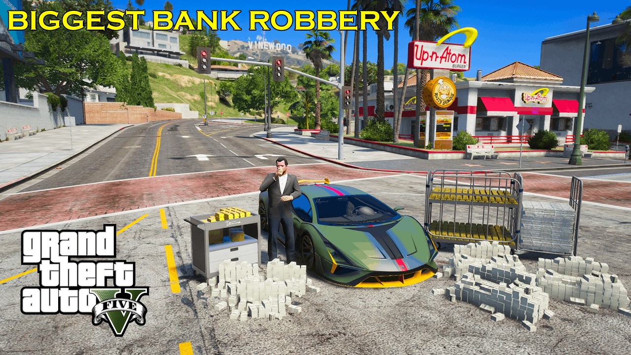 GTA V Biggest Bank Robbery Ever 💰 | Million Dollar Heist Gameplay