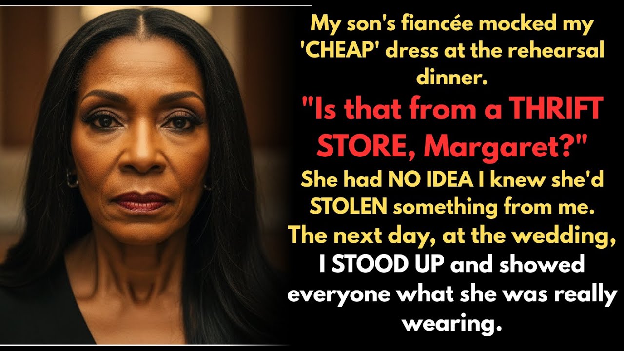 My son's fiancée mocked my 'cheap' dress at the rehearsal dinner. The next day, I showed up in the..