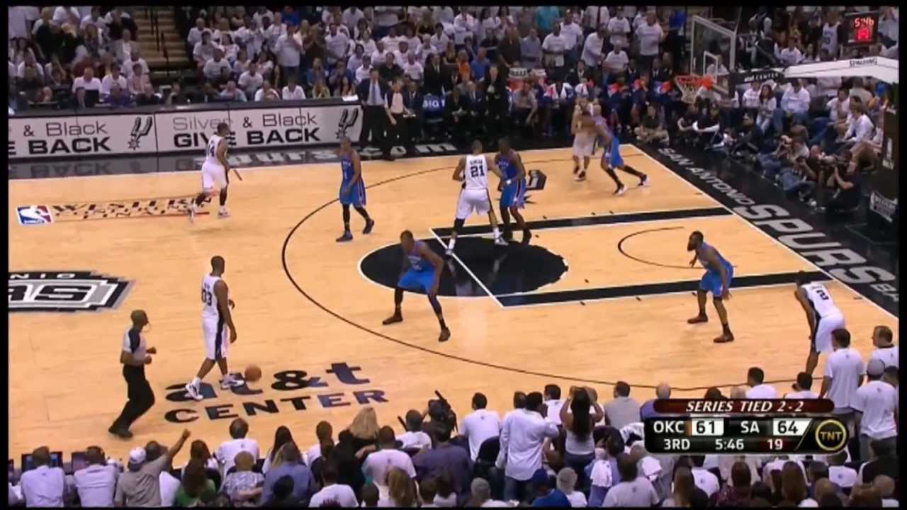 Manu Ginobili - Valiant Effort vs. Kevin Durant and the Thunder (2012 WCF Game 5, 34 points)