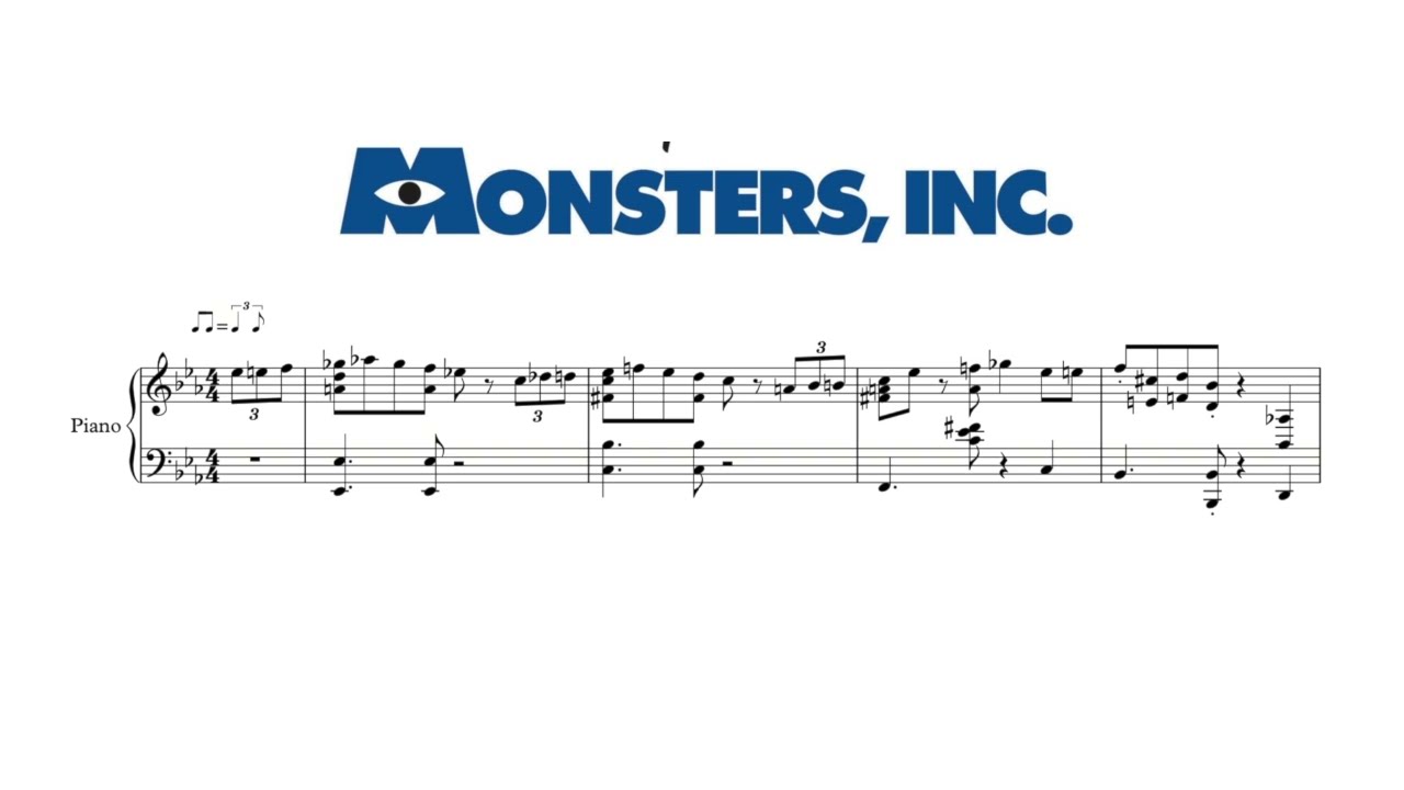 Monster inc. Theme Song Piano Cover / Sheet