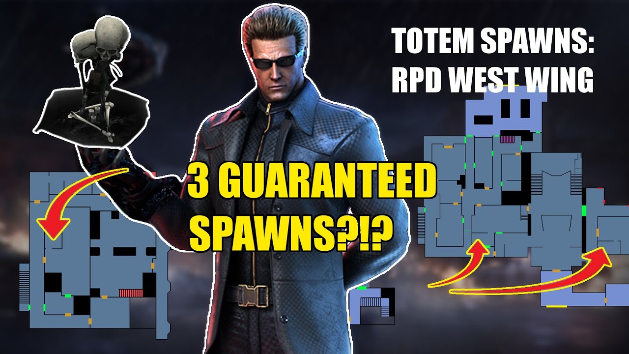 42 Spawns with 3 Guaranteed! RPD West Wing Totem Spawns - Dead By Daylight