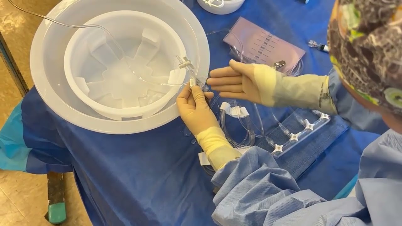 Flushing/Clearing 4-Port Manifold (Cath Lab) - In a Classroom Setting