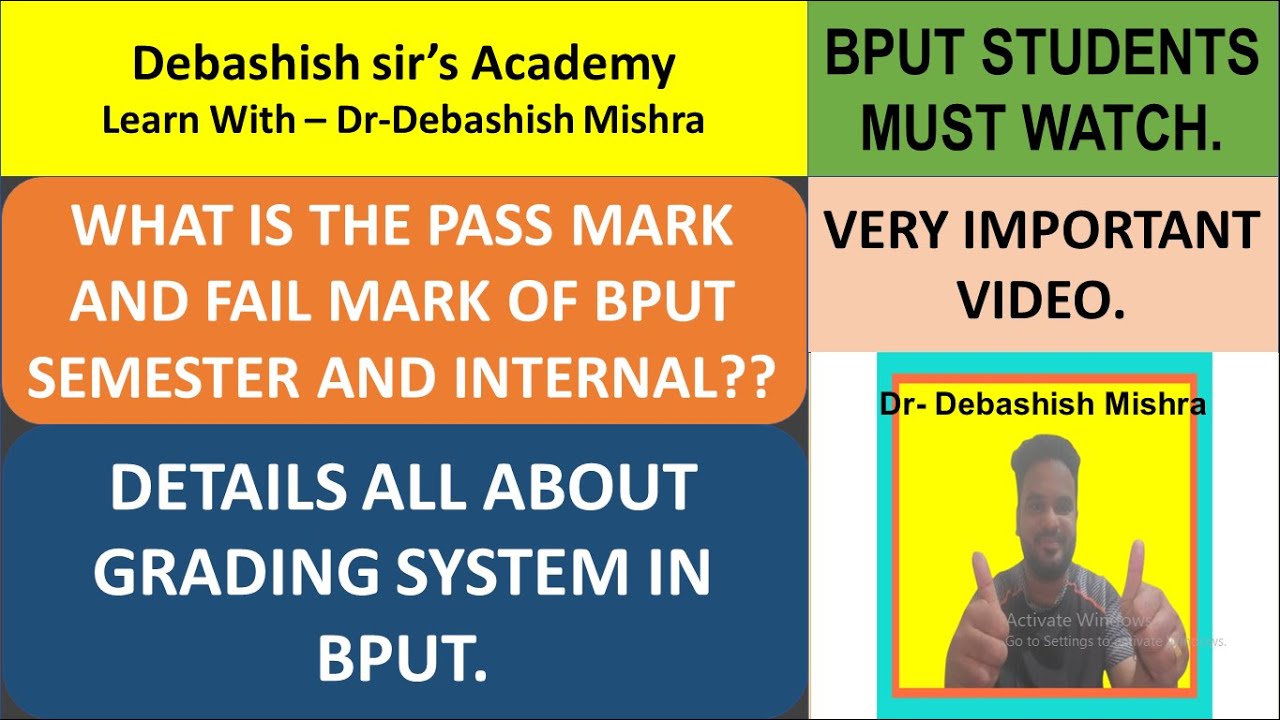 GRADING SYSTEM IN BPUT || PASS MARK & FAIL MARK IN BPUT|| KNOW ALL THE DETAILS IN A SINGLE VIDEO.