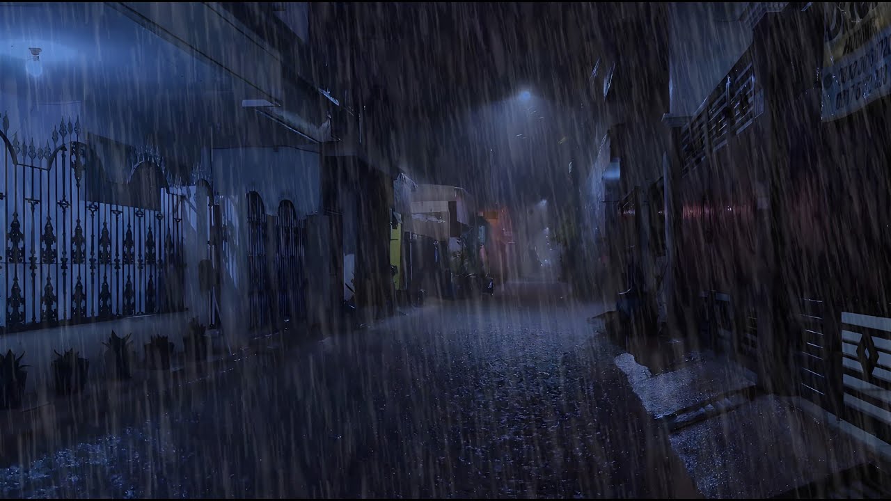 Slow Rain with Thunder Sounds to Help Insomnia, Unwind the Mind, and Create a Peaceful Night Mood