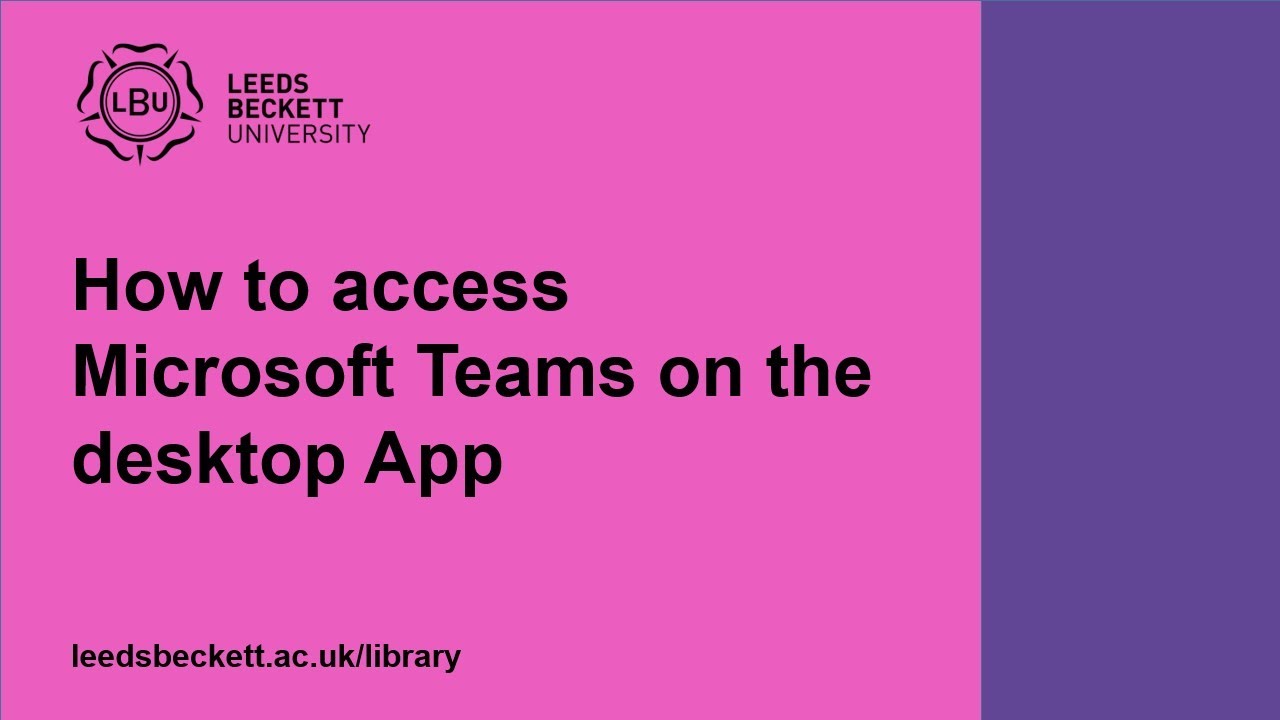 How to access Microsoft Teams on the desktop App